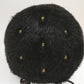 LOUIS VUITTON V line Shoulder Bag fur Black LV Auth th1021
