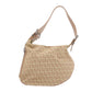 FENDI Zucchino Canvas Shoulder Bag Pink Beige  am308b