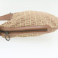 FENDI Zucchino Canvas Shoulder Bag Pink Beige  am308b