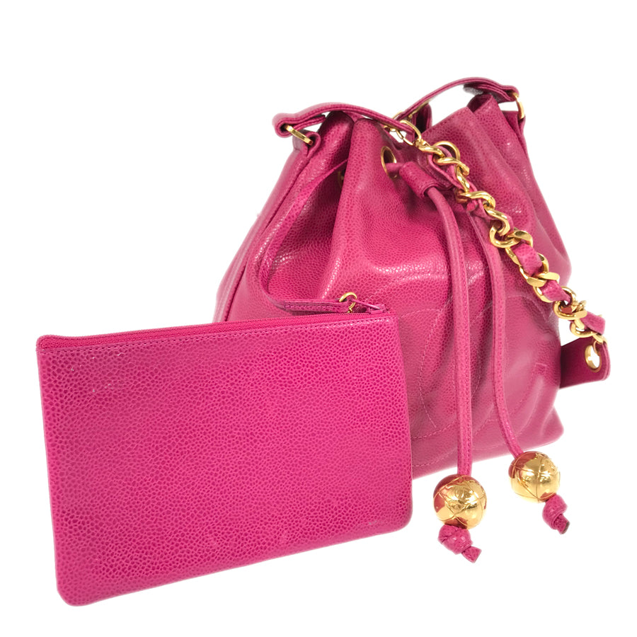CHANEL Caviar skin Shoulder Bag