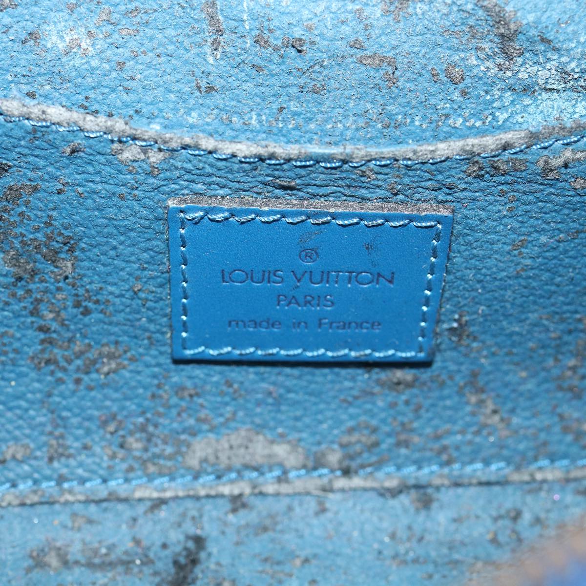 LOUIS VUITTON Epi Dauphine PM Pouch Blue M48445 LV Auth ti1020