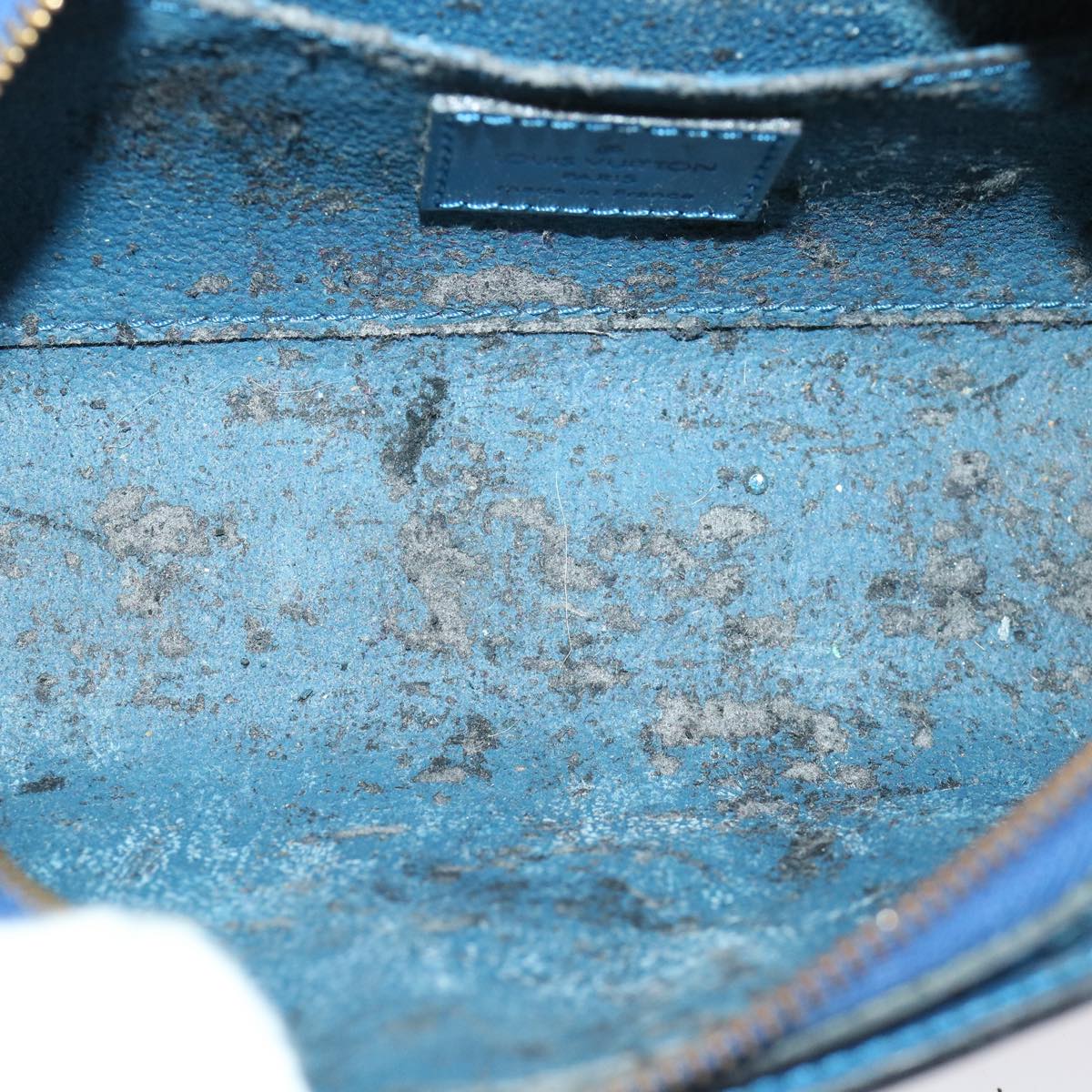 LOUIS VUITTON Epi Dauphine PM Pouch Blue M48445 LV Auth ti1020
