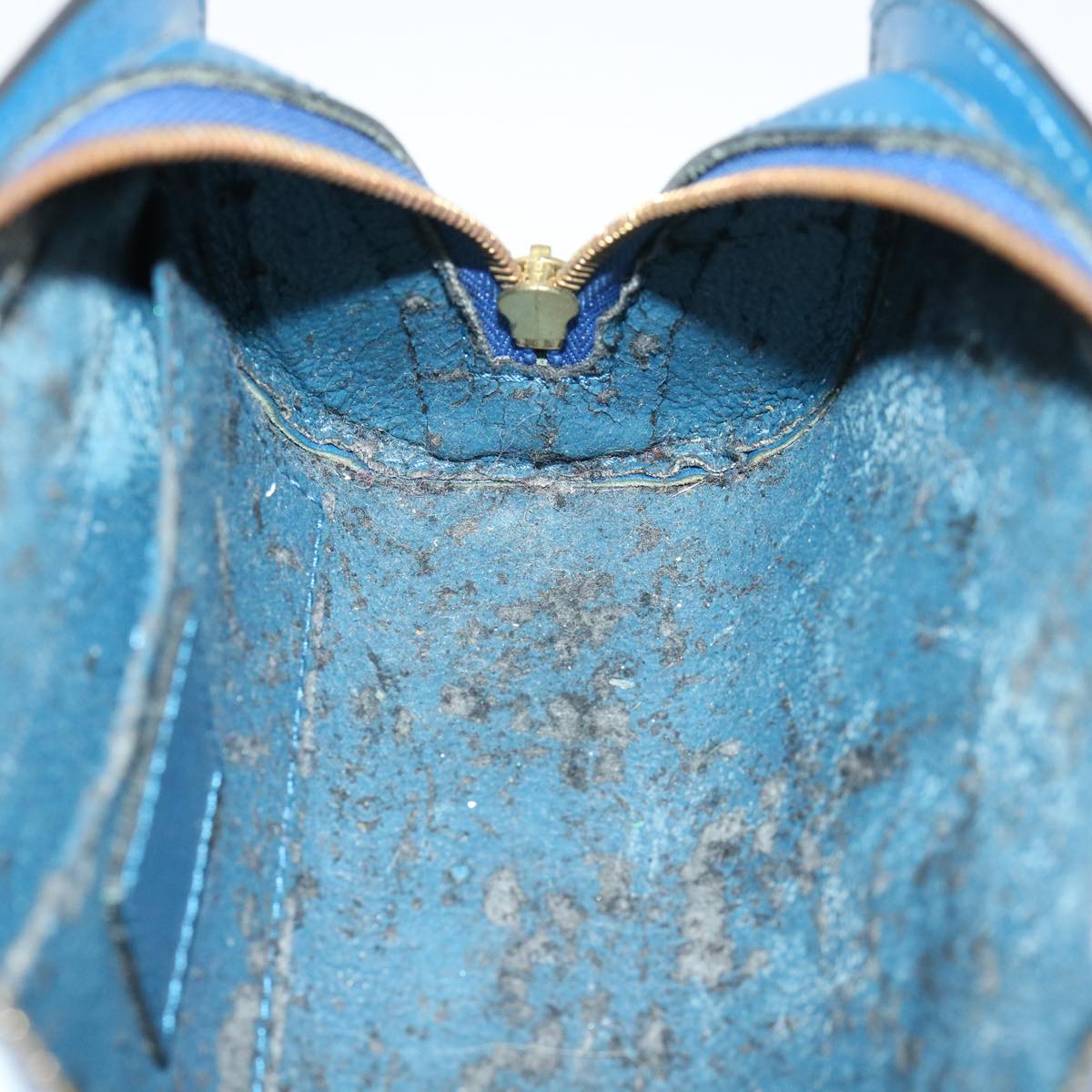 LOUIS VUITTON Epi Dauphine PM Pouch Blue M48445 LV Auth ti1020