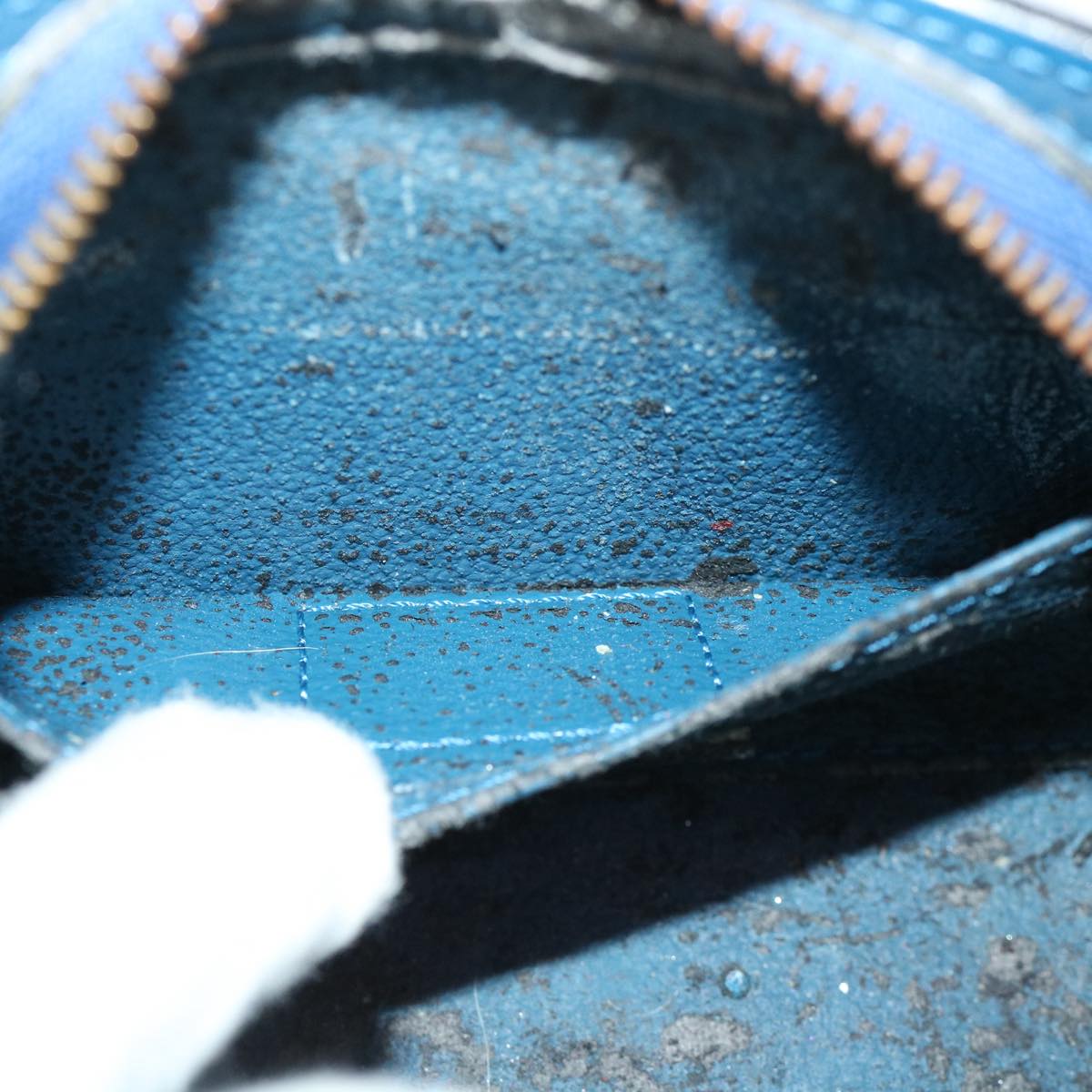 LOUIS VUITTON Epi Dauphine PM Pouch Blue M48445 LV Auth ti1020