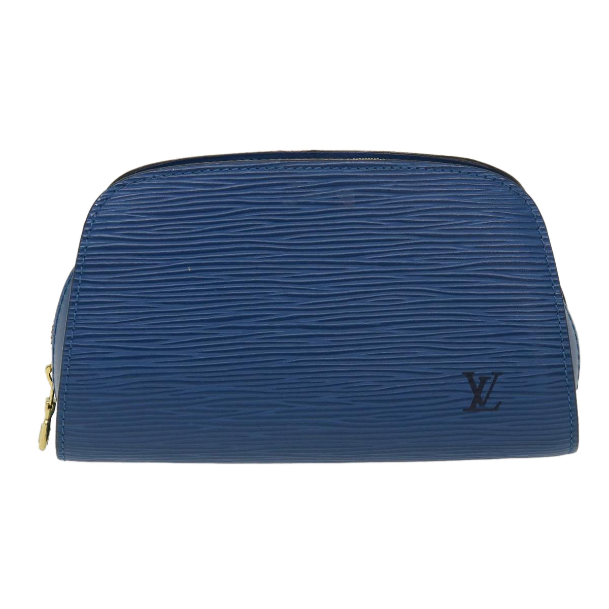 LOUIS VUITTON Epi Dauphine PM Pouch Blue M48445 LV Auth ti1020
