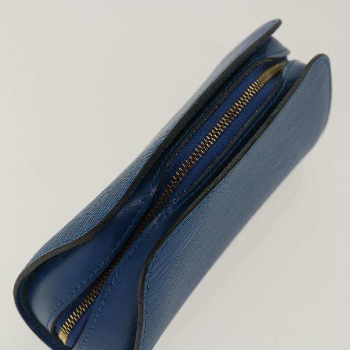 LOUIS VUITTON Epi Dauphine PM Pouch Blue M48445 LV Auth ti1020