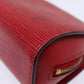 LOUIS VUITTON Epi Dauphine PM Pouch Castilian Red M48447 LV Auth ti2011