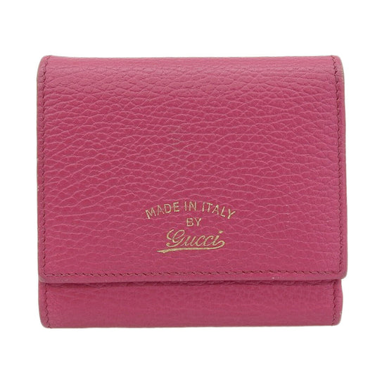 Gucci Pink Leather Trifold Wallet