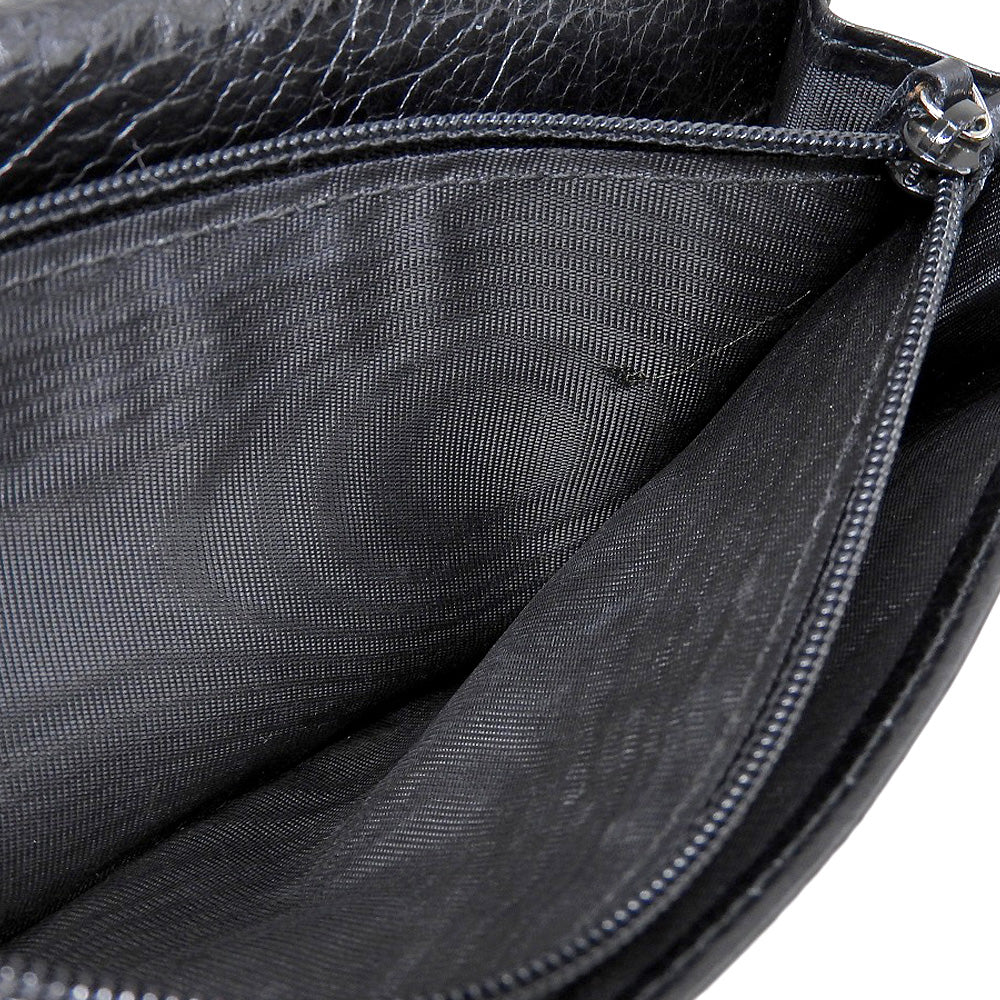 Gucci Leather Bifold Long Wallet Black