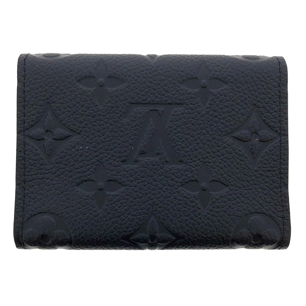 Louis Vuitton Envelope Card de Visit Monogram Implant Noir Black