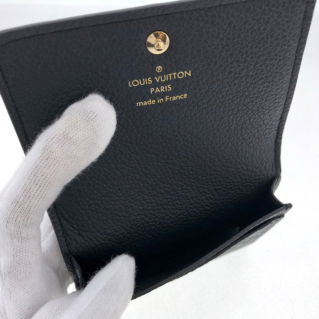 Louis Vuitton Envelope Card de Visit Monogram Implant Noir Black