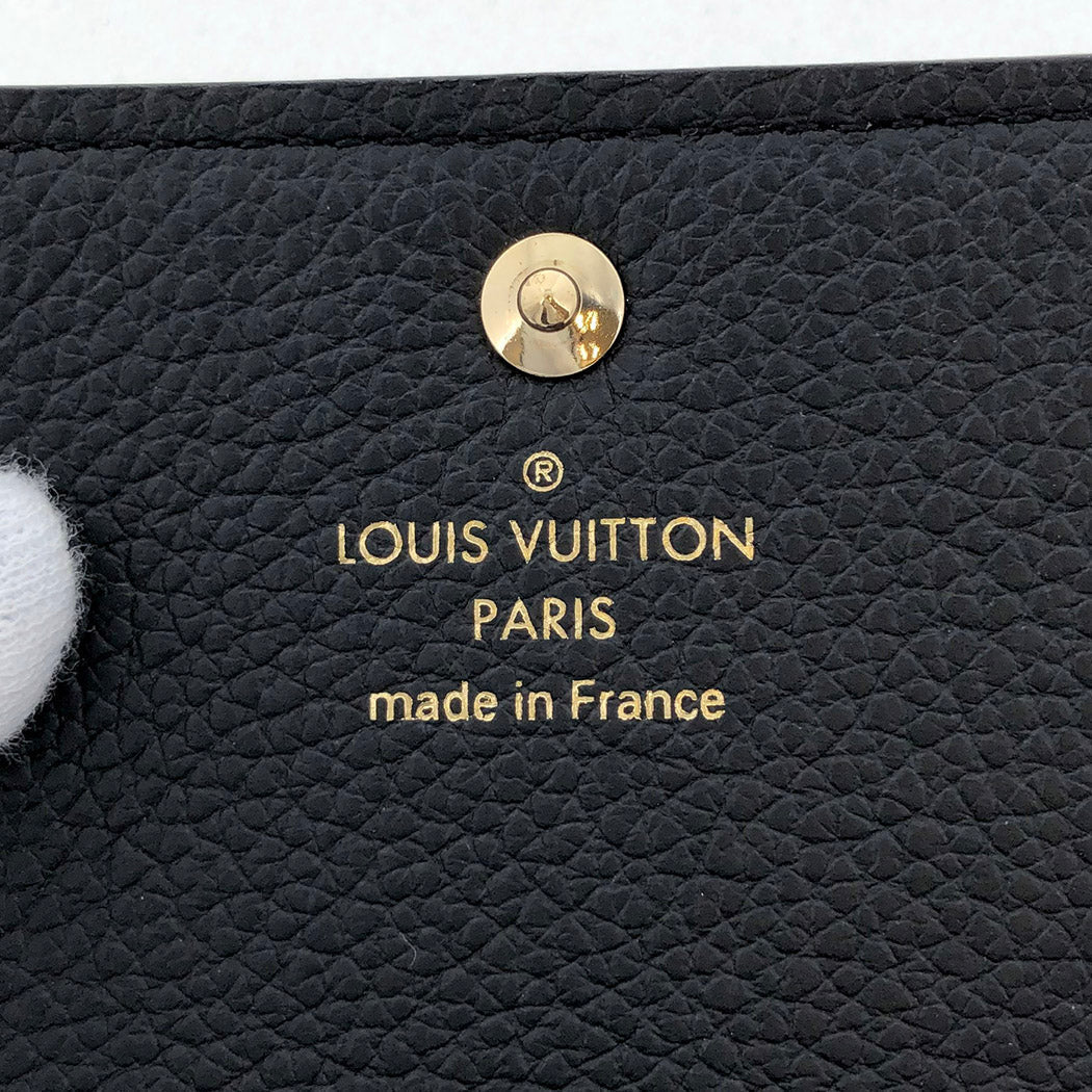 Louis Vuitton Envelope Card de Visit Monogram Implant Noir Black
