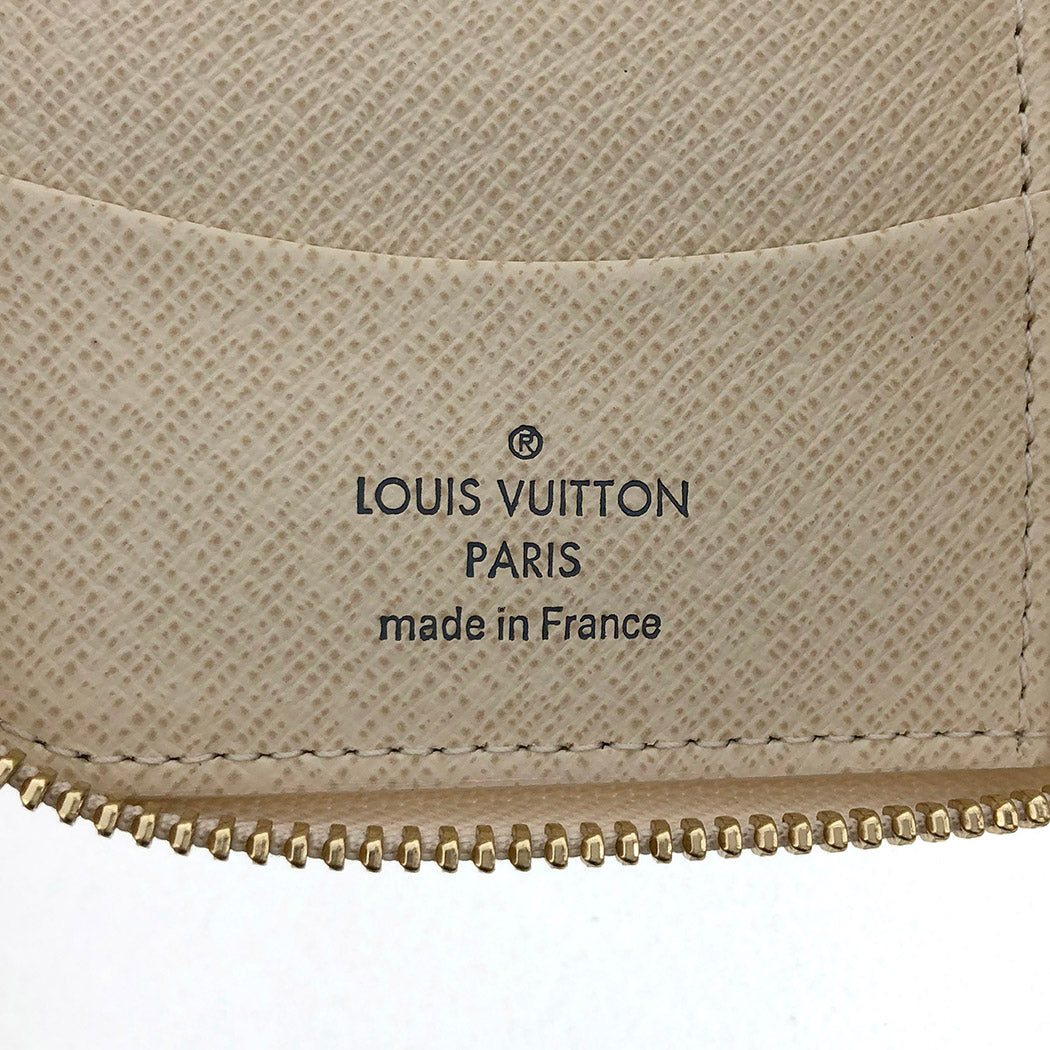 Louis Vuitton Zippy Compact Wallet Damier Azur Bifold Round Zipper