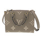 Louis Vuitton On The Go PM Monogram Implant 2way Tourtrell Creme Beige Shoulder Bag