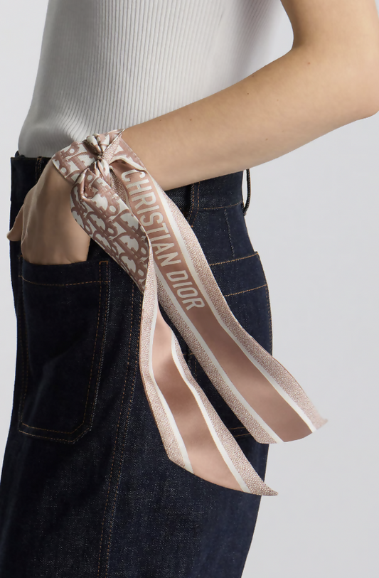 Christian Dior Silk Oblique Jacquard Scarf