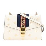 Gucci Sylvie Bee & Star Leather Shoulder Bag