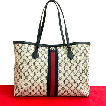 Gucci Ophidia GG Leather Tote Bag