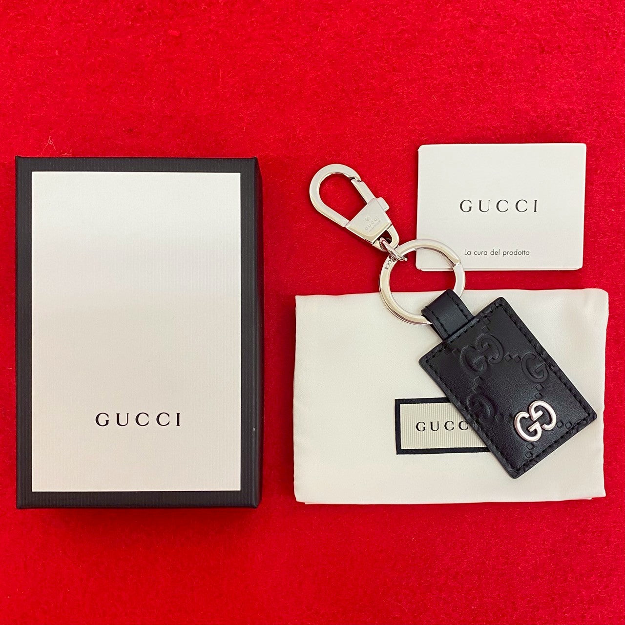 Gucci Dorian Leather Keyring