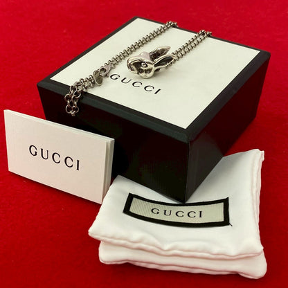 Gucci Anger Forest Rabbit Head Silver 925 Necklace