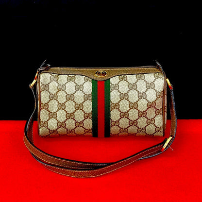 Gucci GG Logo PVC Leather Shoulder Bag
