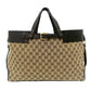 Gucci GG Canvas Leather Tote Bag