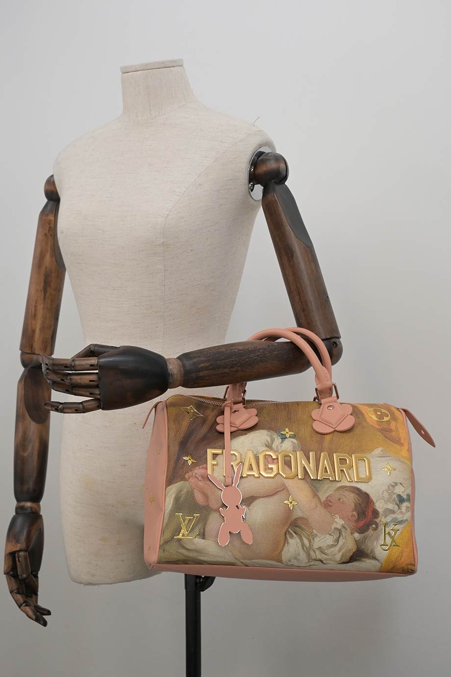 LOUIS VUITTON x Jeff Koons Masters Collection Fragonard blush printed canvas and leather Speedy bag