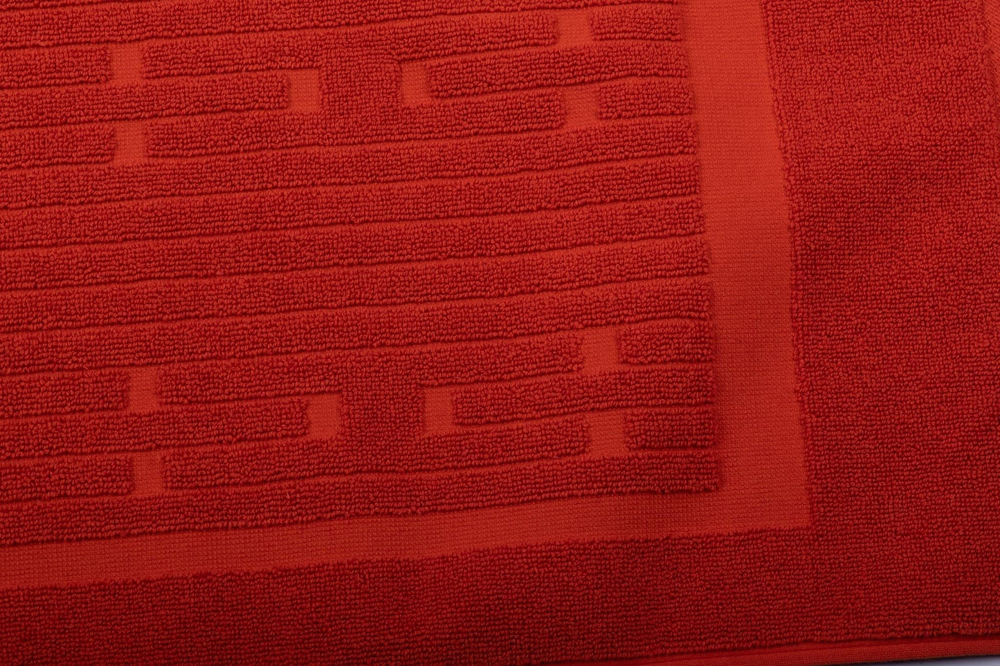 Hermes BNIB Cotton Rust Bathroom Rug