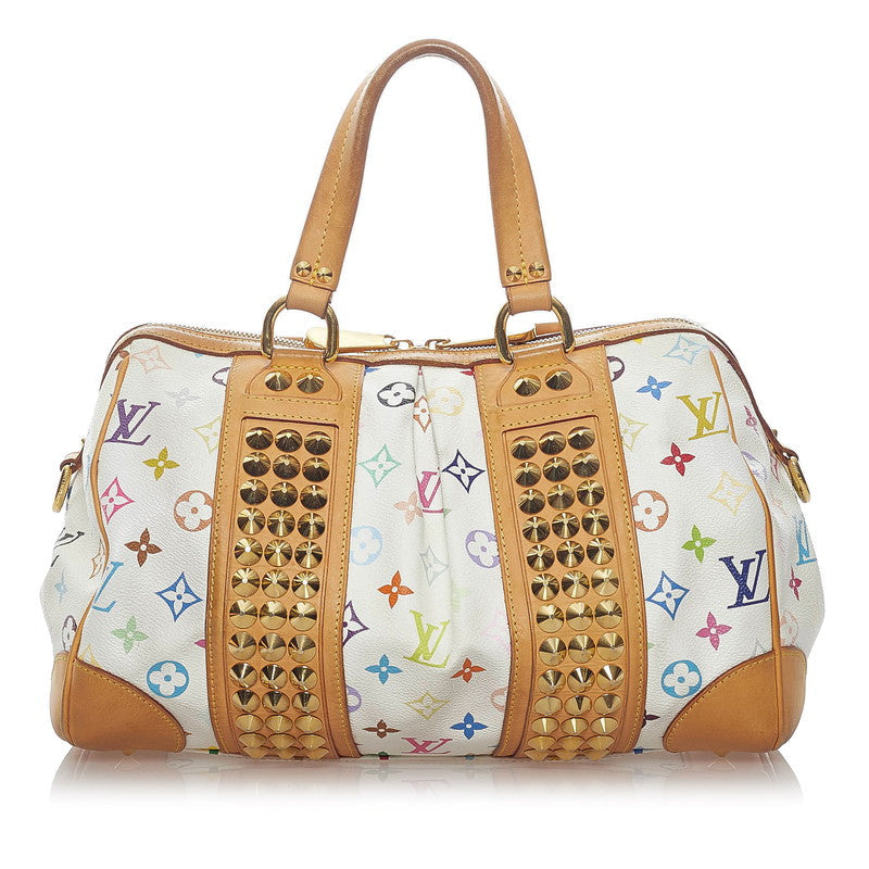 Louis Vuitton Monogram MM Handbag Shoulder Bronze PVC Leather