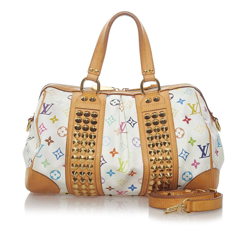Louis Vuitton Monogram MM Handbag Shoulder Bronze PVC Leather