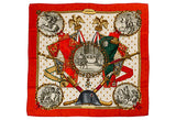 Hermes Orange Napoleon Scarf by Ledoux