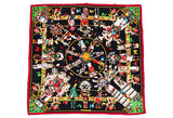 Hermes Rare Kachinas Tribal Silk Scarf