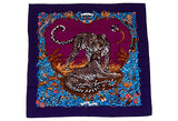 Hermes Blue Jungle Love Cashmere Shawl