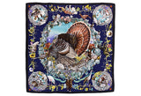 Hermes Faune et Flore Du Texas Blu Scarf
