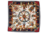 Hermes Navy Kachinas Scarf by Oliver