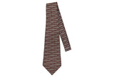 Hermes Red & Gray Springs Silk Tie