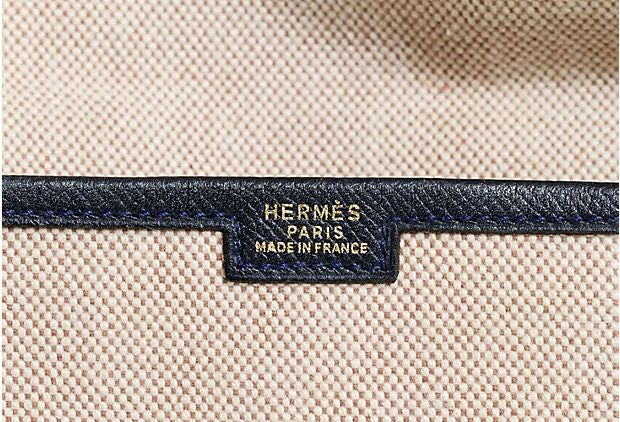 Large Hermes Jige Toile Clutch 1994