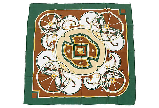 Hermes Washington's Carriage Silk Scarf