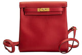 Hermes Rouge Kelly a Dos Backpack