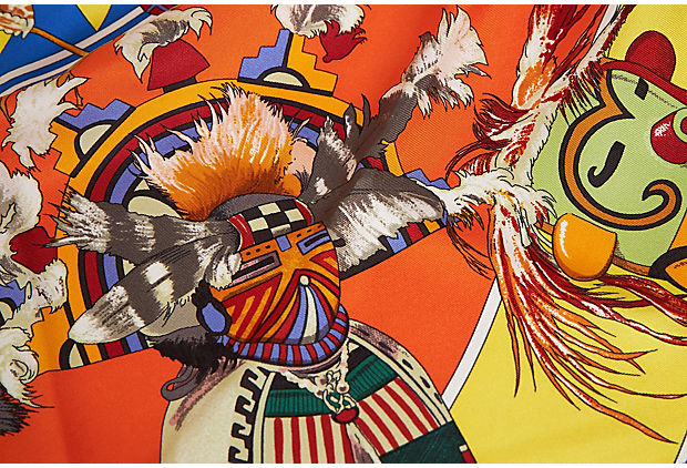 Hermes Silk Pointe Kachinas Shawl