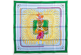 Hermes Imperial Tiger Celeste Silk Scarf