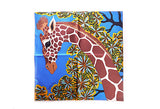 Hermes Blue Silk Giraffe Gavroche Scarf