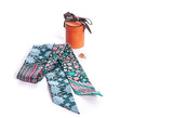 Hermes Pink & Green Gold Slide Twilly