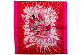 Hermes Fuchsia Graffiti Silk Sm Scarf