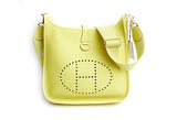 Hermes BNIB Lime Yellow Evelyne PM