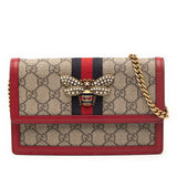 Gucci Queen Margaret GG Supreme PVC Chain Wallet