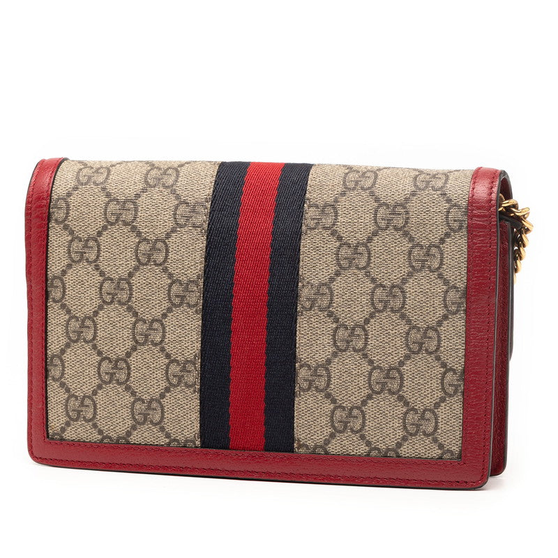 Gucci Queen Margaret GG Supreme PVC Chain Wallet