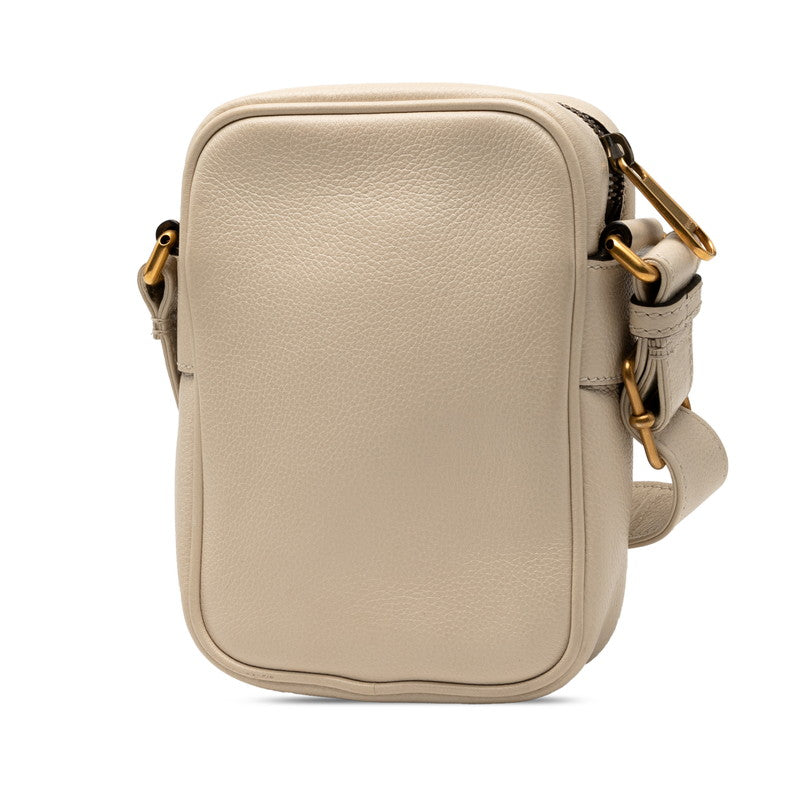 Gucci Logo Print Leather Shoulder Bag