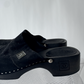 Chanel Suede CC Wooden Clogs Women - Full Set