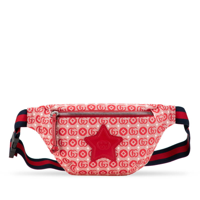 Gucci GG logo Star Canvas Leather Waist Bag