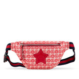 Gucci GG logo Star Canvas Leather Waist Bag